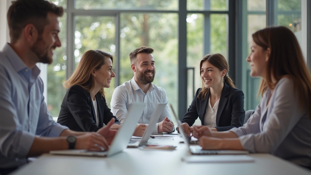 Professioneel team in Nederlands kantoor samenwerking aan project