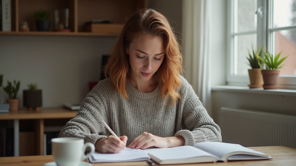 Student aan het studeren met Nederlandse leermaterialen en notities